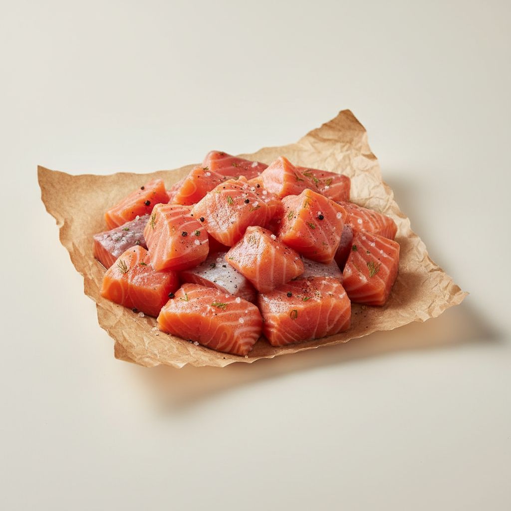 Saumon cubes