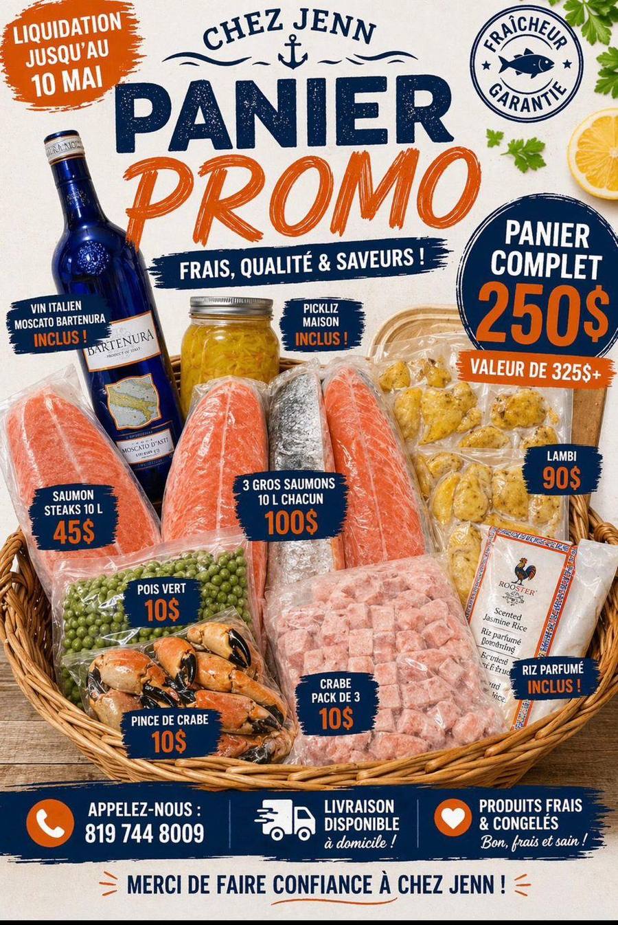 Panier Fruits de Mer Complet